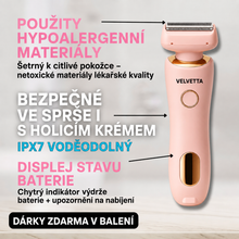 Hypoalergenní materiály, IPX7 voděodolnost a displej stavu baterie