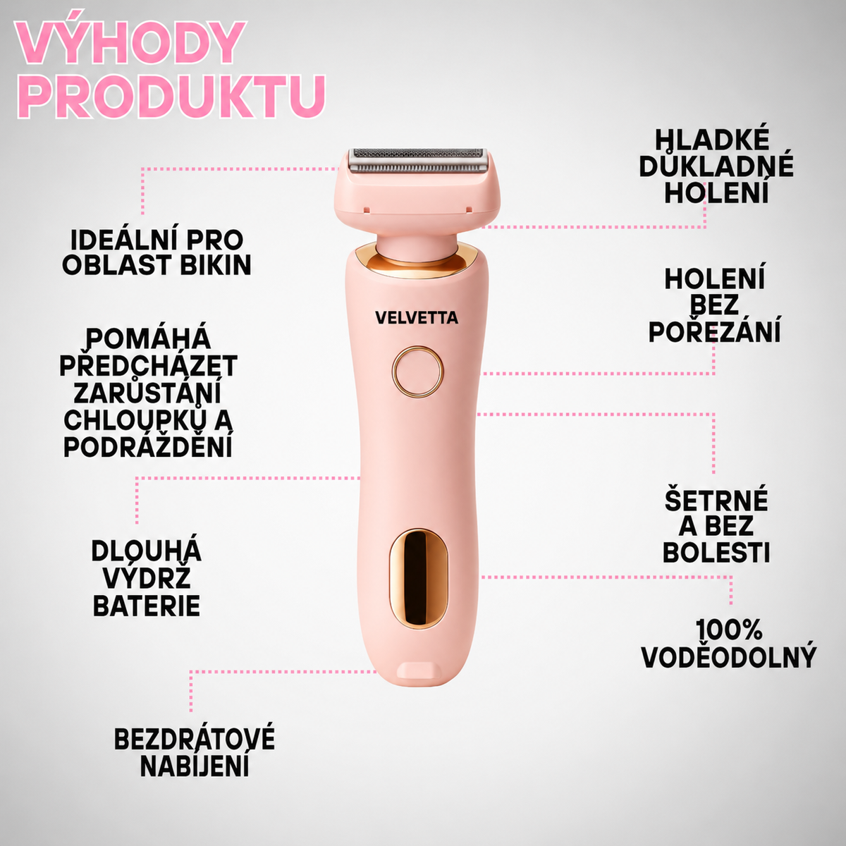 Výhody produktu Velvetta SilkGlide Pro 2.0