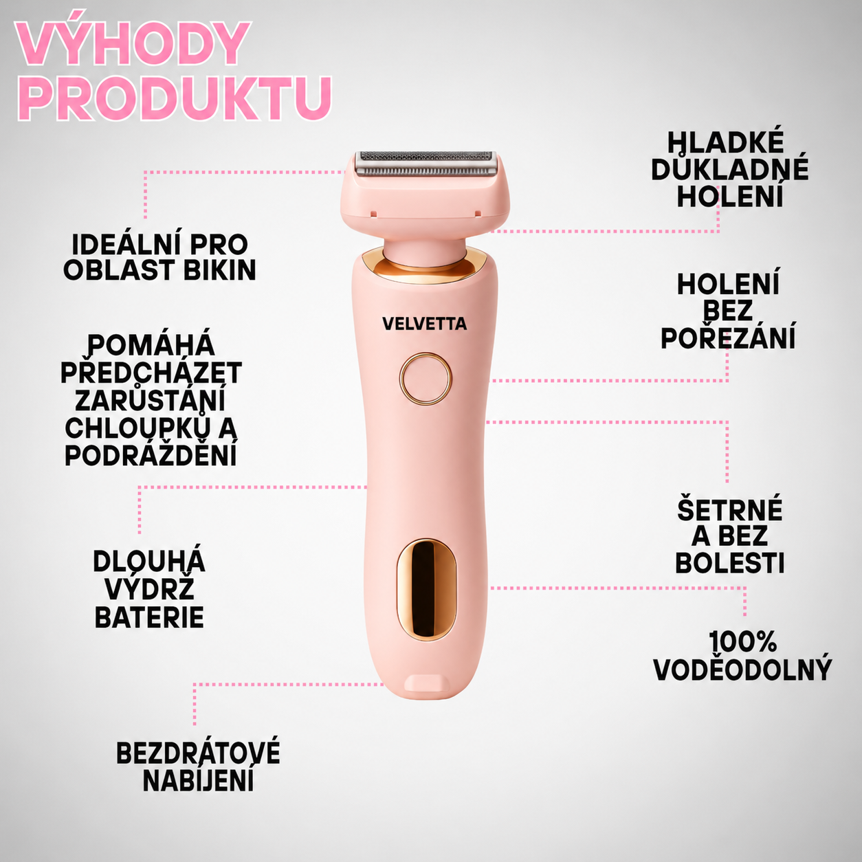 Výhody produktu Velvetta SilkGlide Pro 2.0